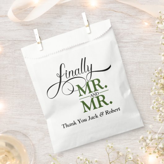 Schließlich Herr und Herr Wedding Empfang Geschenktütchen (Ausgeschnitten)