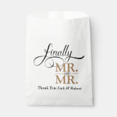 Schließlich Herr und Herr Wedding Empfang Geschenktütchen (Vorderseite)