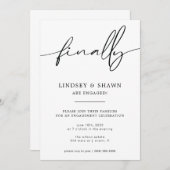 Schließlich Hochzeit Verlobung Ankündigung und Ein (Vorne/Hinten)