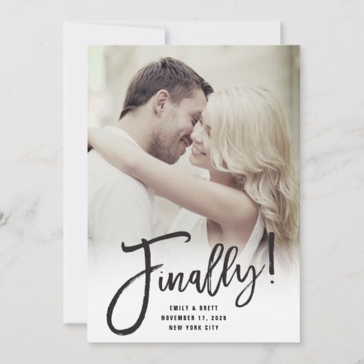 Schließlich Kalligrafie Pinsel Script Modernes Chi Save The Date (Vorderseite)