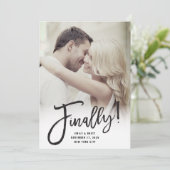 Schließlich Kalligrafie Pinsel Script Modernes Chi Save The Date (Stehend Vorderseite)