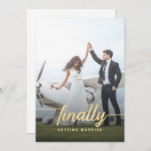 Schließlich lustiges Foto Hochzeit Retten Sie das Save The Date (Vorne/Hinten)