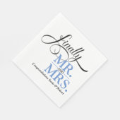 Schließlich Mr. und Mrs. Wedding Reception Cocktai Serviette (Ecke)