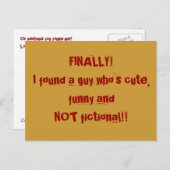 Schließlich Postkarte (Vorne/Hinten)