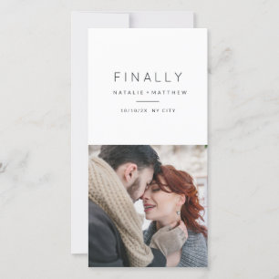 Schließlich Save the Date Ankündigung von Foto