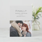 Schließlich Save the Date Ankündigung von Foto (Stehend Vorderseite)