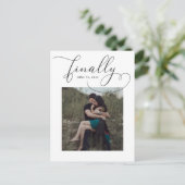 Schließlich Save the Date Foto Ankündigung (Stehend Vorderseite)