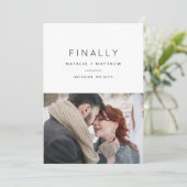 Schließlich, Save the Date Foto Ankündigung (Olive (Stehend Vorderseite)