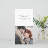 Schließlich, Save the Date Foto Ankündigung (Olive (Stehend Vorderseite)