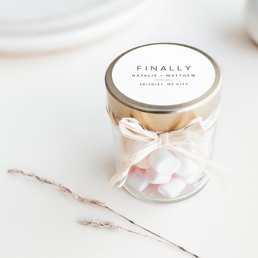 Schließlich Save the Date Runder Aufkleber