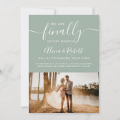 Schließlich Save the Date Skript einfaches grünes  (Vorderseite)