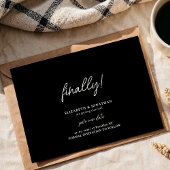 Schließlich Script Chic Black Wedding speichern Si Save The Date