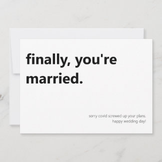 Schließlich sind Sie verheiratet Hochzeitstag Flac Karte