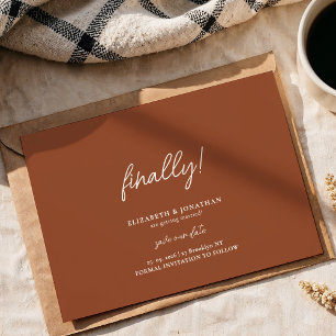 Schließlich Skript Terracotta Hochzeit Speichern S Save The Date