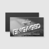 Schließlich Verlobte Film Schwarz-weiße Verlobung Magnetkarte (Vorne/Hinten)