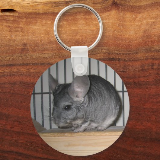 Schließlich Zuhause Chinchillas: Cheeko Schlüsselanhänger (Vorderseite)