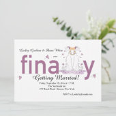 Schließlich zwei Bräute, die Einladung Wedding (Stehend Vorderseite)