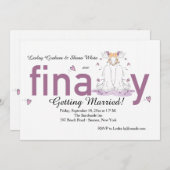 Schließlich zwei Bräute, die Einladung Wedding (Vorne/Hinten)