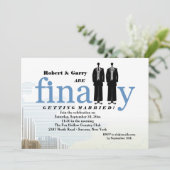 Schließlich zwei Smoking, das Einladung Wedding (Stehend Vorderseite)