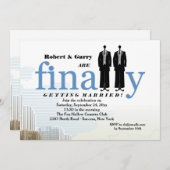 Schließlich zwei Smoking, das Einladung Wedding (Vorne/Hinten)