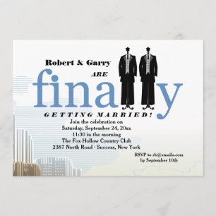 Schließlich zwei Smoking, das Einladung Wedding