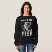 Schließt auf und fischen Wolfsbarsch Fischfang Sweatshirt (Vorne ganz)