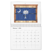 Schließte Barenttür mit Südkarolina-Staatsflagge Kalender (Feb 2026)
