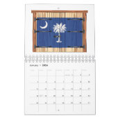 Schließte Barenttür mit Südkarolina-Staatsflagge Kalender (Jan 2026)
