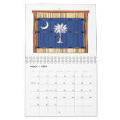 Schließte Barenttür mit Südkarolina-Staatsflagge Kalender (Mär 2026)
