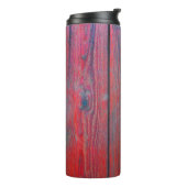 Schließung alter Holzplanken Textur Hintergrund Thermosbecher (Nach links gedreht)