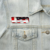 Schließung der Flagge der Vereinten Staaten Namensschild (Beispiel)