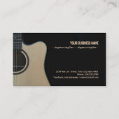 Schließung der klassischen akustischen Gitarre übe Visitenkarte (Rückseite)