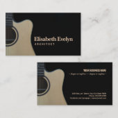 Schließung der klassischen akustischen Gitarre übe Visitenkarte (Vorne/Hinten)