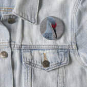 Schließung des Gesichts eines Sand Hill Crane Button (Beispiel)