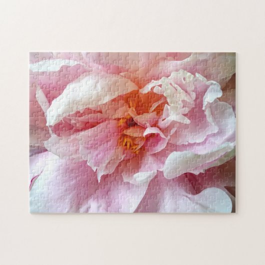 Schließung von blassrosa Peonies Puzzle (Horizontal)