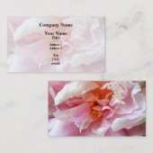 Schließung von blassrosa Peonies Visitenkarte (Vorne/Hinten)