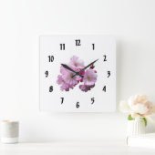 Schließung von Kirschblüten Quadratische Wanduhr (Zuhause)