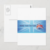Schlimmer als Thatcher Postkarte (Vorne/Hinten)