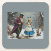 Schlimmer für Verschleiß von grauem Papier mit vie Rechteckiger Pappuntersetzer (Vorderseite)