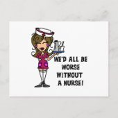 Schlimmer ohne Krankenschwester Postkarte (Vorderseite)