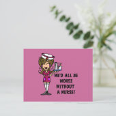 Schlimmer ohne Krankenschwester Postkarte (Stehend Vorderseite)