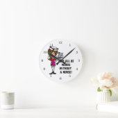 Schlimmer ohne Krankenschwester Runde Wanduhr (Zuhause)