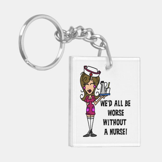 Schlimmer ohne Krankenschwester Schlüsselanhänger (Vorderseite links)