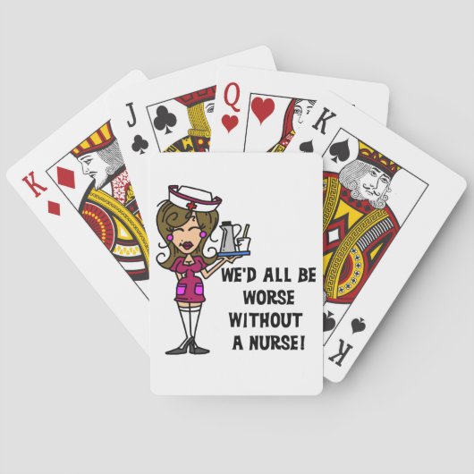 Schlimmer ohne Krankenschwester Spielkarten (Rückseite)