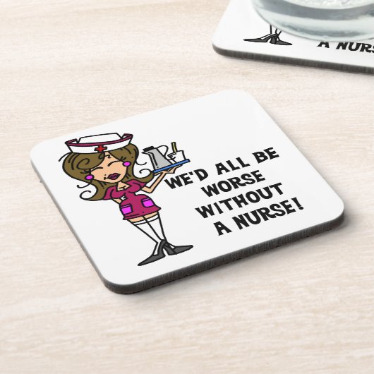 Schlimmer ohne Krankenschwester Untersetzer (Linke Seite)
