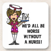 Schlimmer ohne Krankenschwester Untersetzer (Vorderseite)
