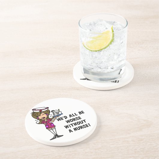 Schlimmer ohne Krankenschwester Untersetzer (Seite)