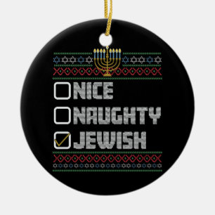Schlimmer Schöner Jüdischer Weihnachtsmann Hässlic Keramik Ornament