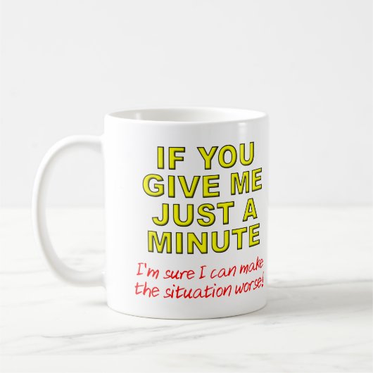 Schlimmer werden die Dinge, wenn sie sich seltsam Kaffeetasse (Links)