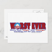 SCHLIMMSTE JE POSTKARTE (Vorne/Hinten)